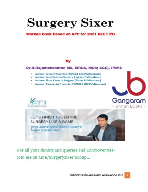 Surgery sixer app based worked book